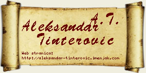 Aleksandar Tinterović vizit kartica